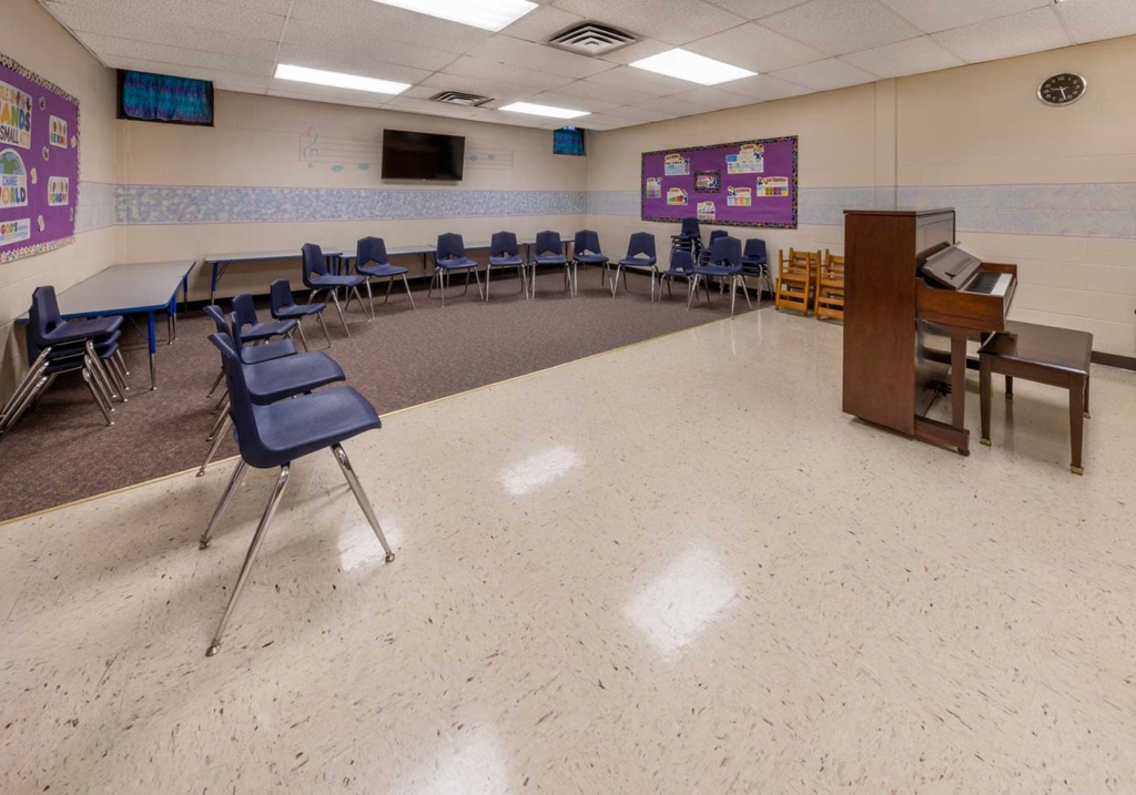 Interior of Sunday school classroom at First Congregational United Church of Christ Naperville